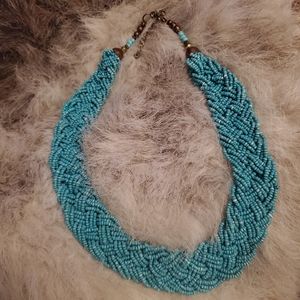 Turquoise Beaded Statement Necklace